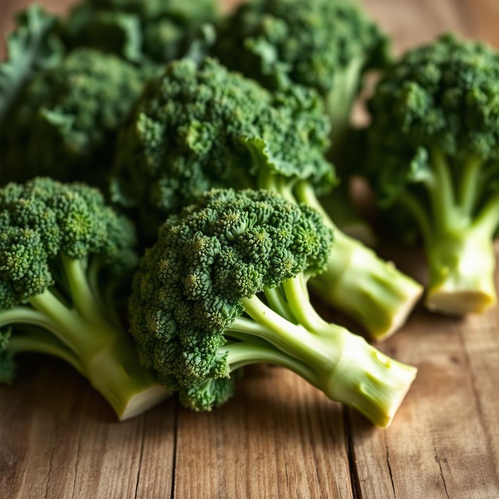 Freshly cut Polish broccoli heads packed in crates for export